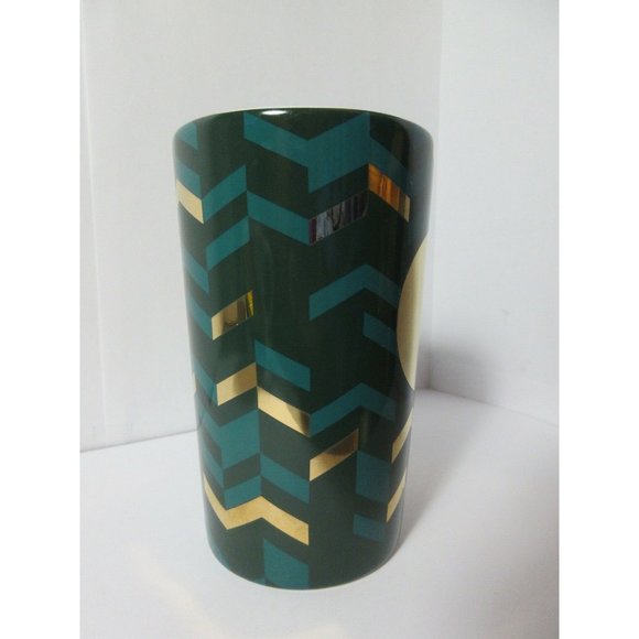 Starbucks 2014 Dot Collection Green Gold Mug 16 oz - Picture 3 of 6